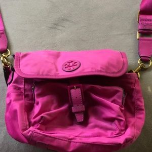 Tory Burch Tilda Hot Pink Nylon Crossbody Bag